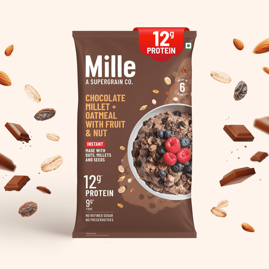 High-Protein Chocolate Oatmeal with Fruits & Nuts |