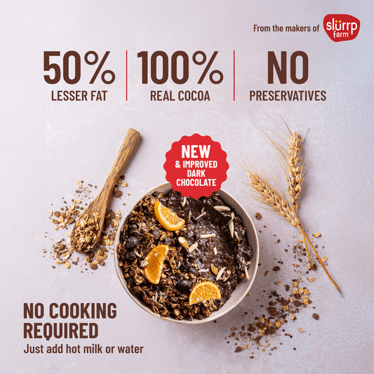 High-Protein Chocolate Oatmeal with Fruits & Nuts |