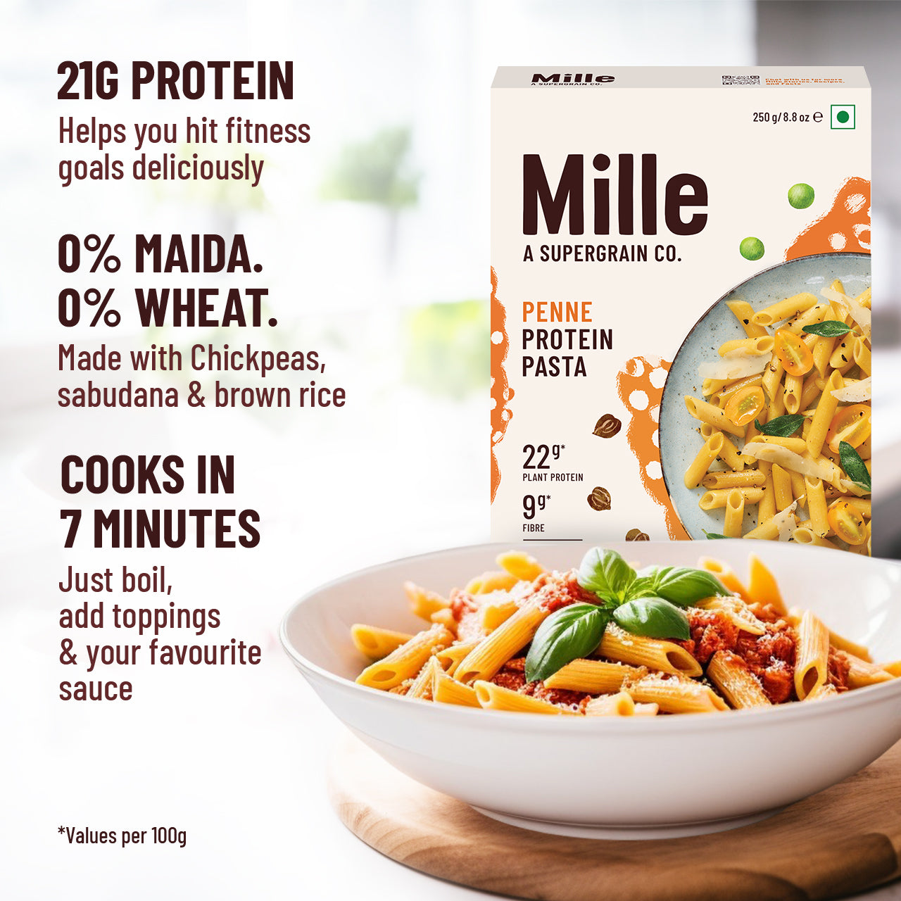 High Protein Pasta | Penne | Gluten Free | 21g Protein