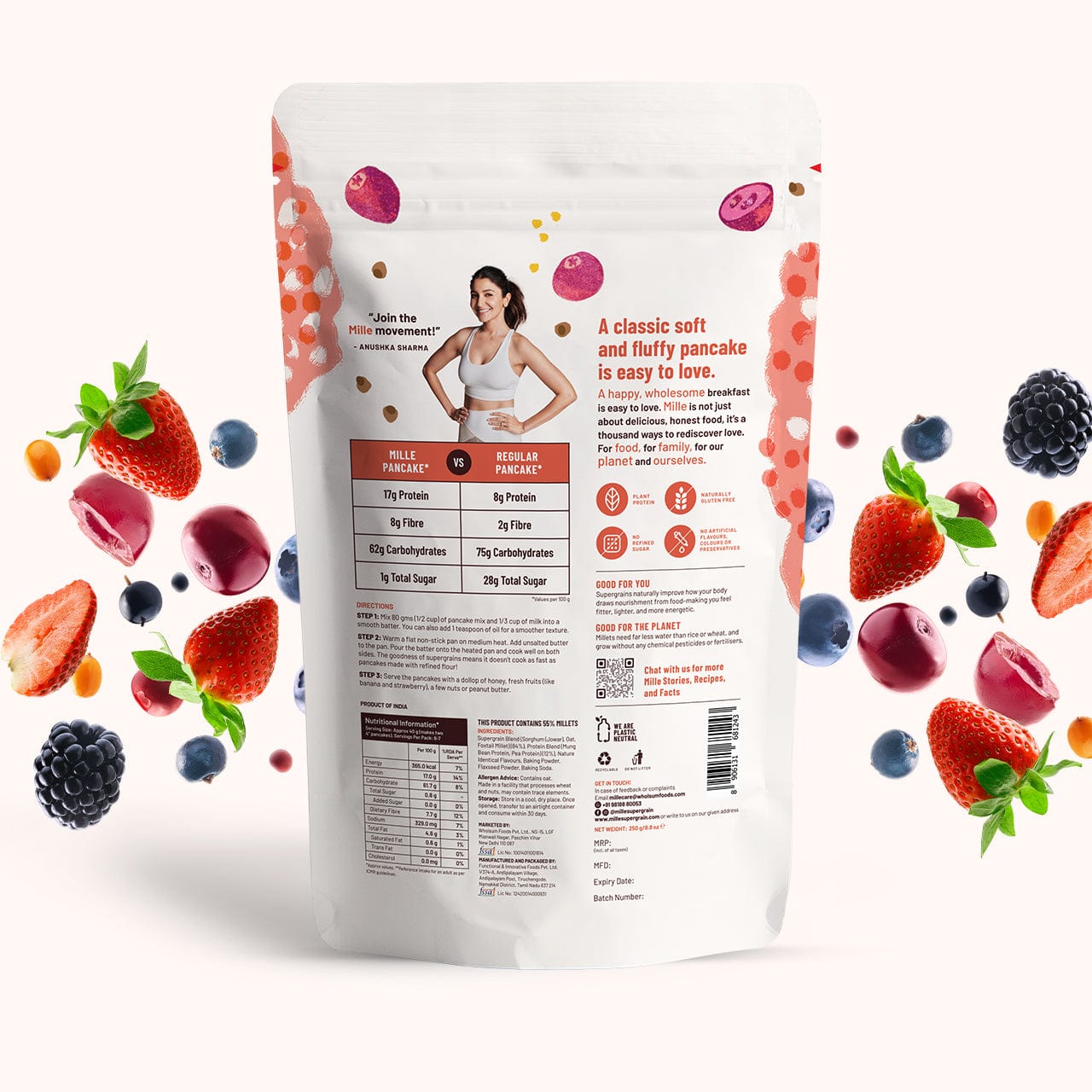 Classic Pancake mix, 0 Sugar | No maida, 17g Protein