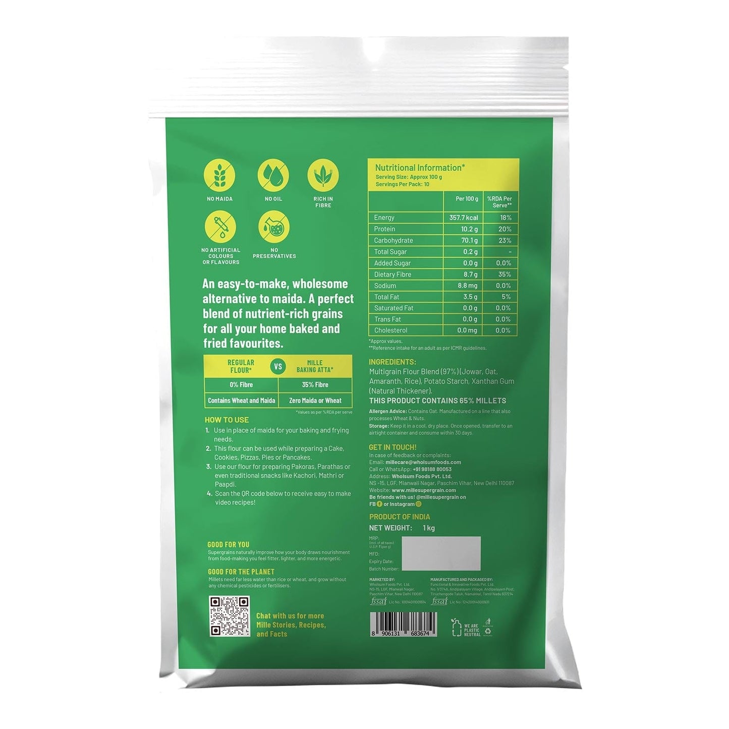 Maida Replacement, Gluten Free Baking Atta/ Flour