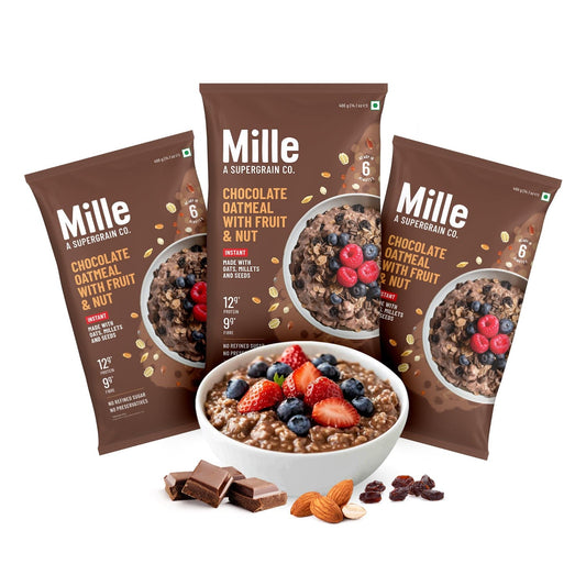High-Protein Monthly Breakfast Bundle (Chocolate Millet Oatmeal × 3)