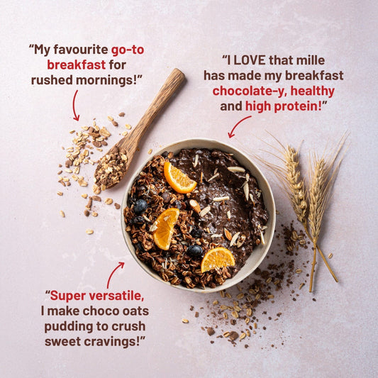 High-Protein Chocolate Oatmeal with Fruits & Nuts |