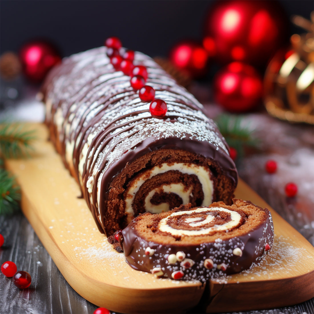Gingerbread Chocolate Roll