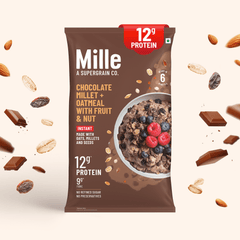 High-Protein Chocolate Oatmeal with Fruits & Nuts