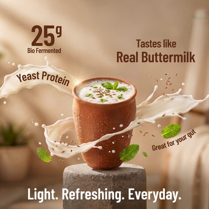 Mille Buttermilk Yeast Protein | 25g/Scoop | Savoury, No Added Sugar | Bio-Fermented Yeast Protein | Gut Friendly | PDCAAS 1.0