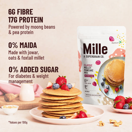 Classic Pancake mix, 0 Sugar | No maida, 17g Protein