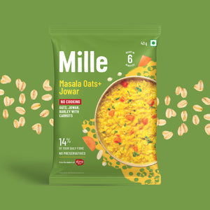 Mille Instant Masala Oats + Jowar with Whole Grains and Veggies- 40g