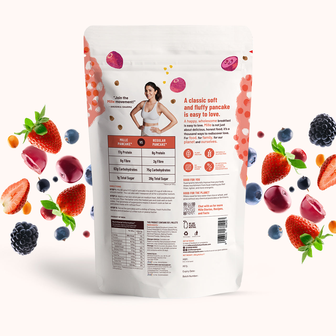 Classic Pancake mix, 0 Sugar | No maida, 17g Protein