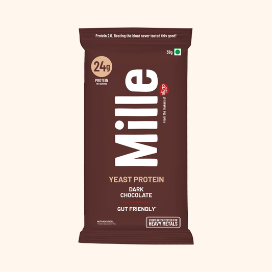 Mille Protein | 24g/Scoop | Chocolate  | Fermented Yeast Protein | No Bloat I Vegan  | Trial Pack