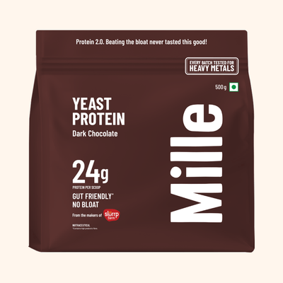 Mille Protein | 24g/Scoop | Chocolate | Fermented Yeast Protein | No Bloat I Vegan