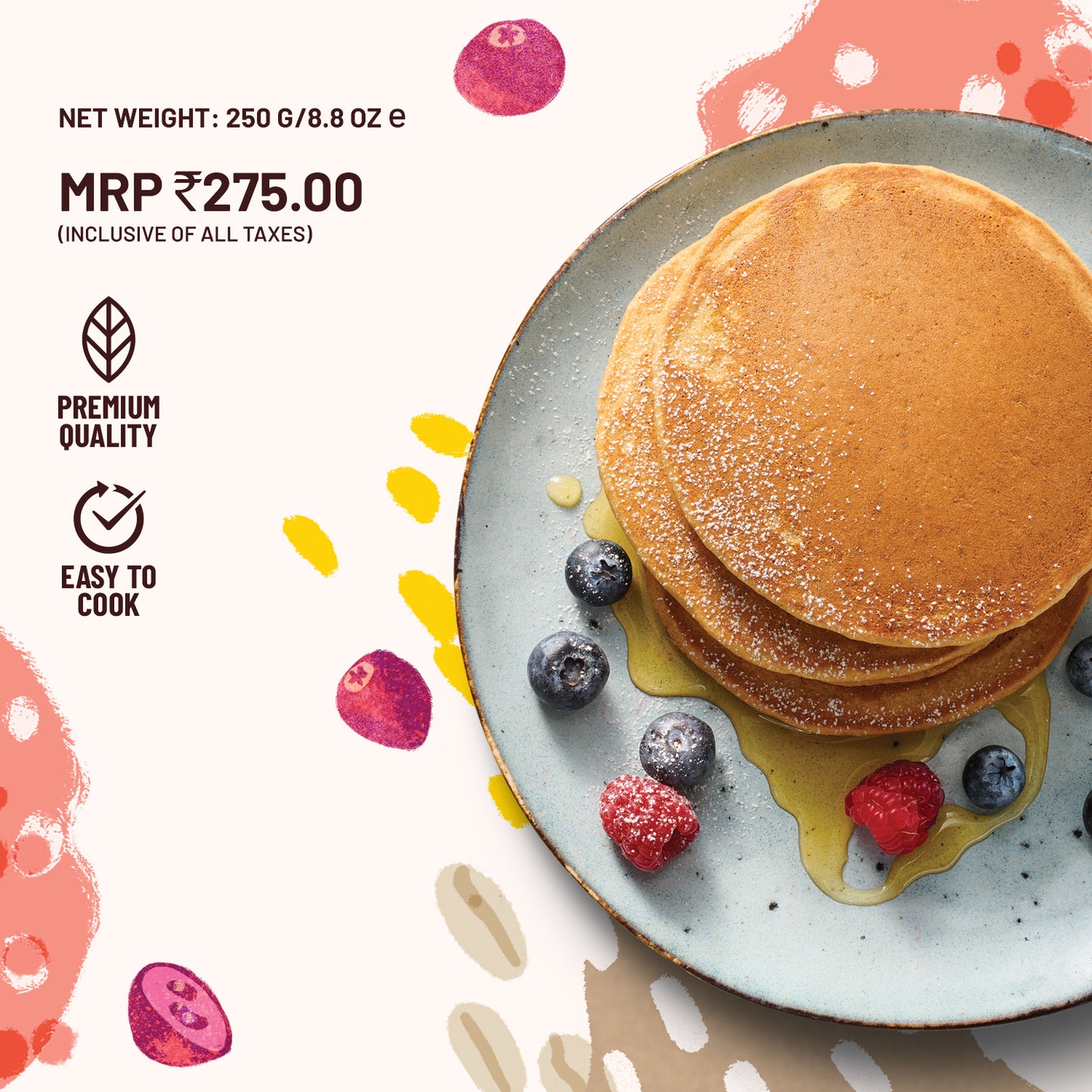 Classic Pancake mix, 0 Sugar | No maida, 17g Protein