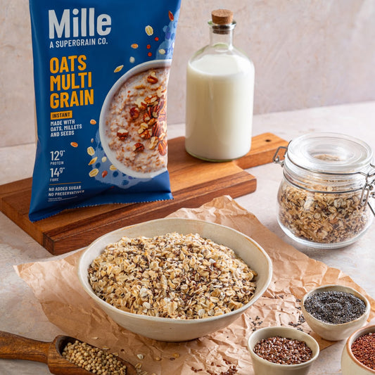 Multigrain Oats - Zero Sugar | Ragi, Jowar, Chia & Flax Seeds