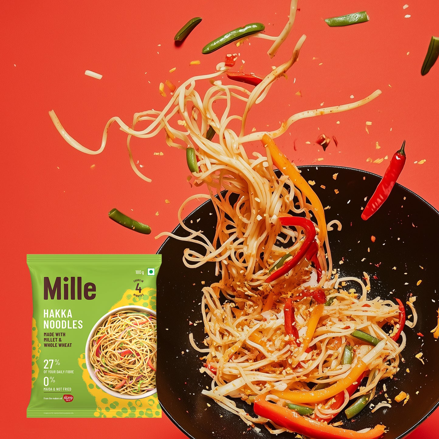 Mille Wheat + Millet Healthy Instant Hakka Noodles