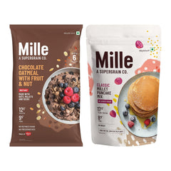 Instant Breakfast Combo: Mille Chocolate Oats & Classic Pancake Mix