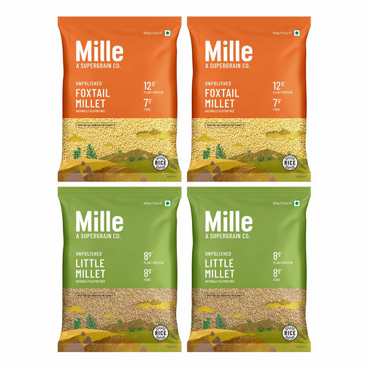 Weight Loss Combo - 2 Little Millet Grains + 2 Foxtail Millet Grains