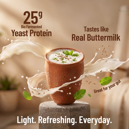 Mille Buttermilk Yeast Protein | 25g/Scoop | Savoury, No Added Sugar | Bio-Fermented Yeast Protein | Gut Friendly | PDCAAS 1.0