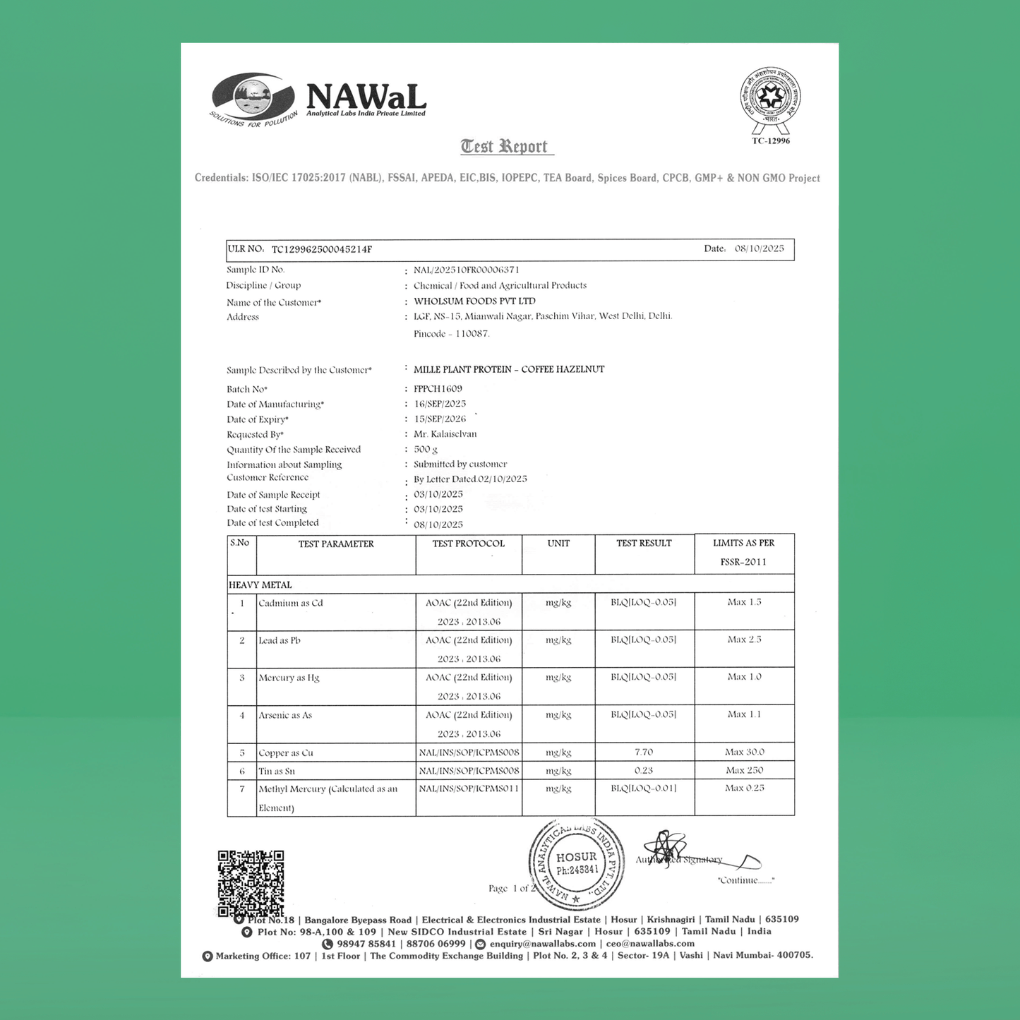 Mille Plant Protein | 25g/Scoop | Coffee Hazelnut | Fermented Yeast Protein | No Bloat I Vegan  | 500g