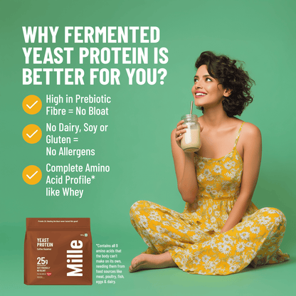 Mille Plant Protein | 25g Protein/Scoop | Coffee Hazelnut Trial Pack of 7 | 38g Trial Pack x 7