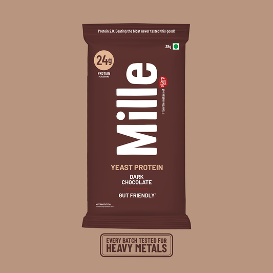 Mille Plant Protein | 24g/Scoop | Chocolate  | Fermented Yeast Protein | No Bloat I Vegan  | Trial Pack