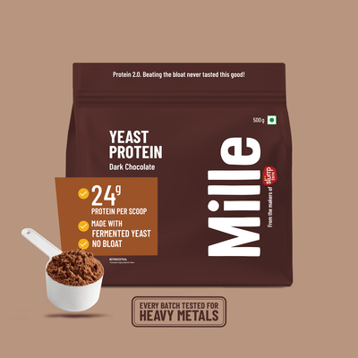 Mille Plant Protein | 24g/Scoop | Chocolate | Fermented Yeast Protein | No Bloat I Vegan