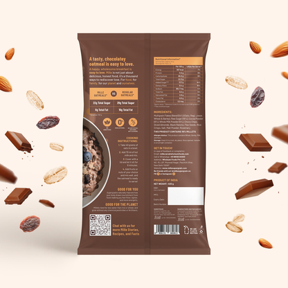 High-Protein Chocolate Oatmeal with Fruits & Nuts |