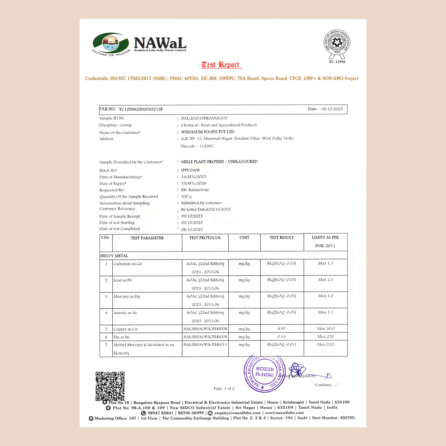 Mille Plant Protein | 31g/Scoop | Unflavoured | Fermented Yeast Protein | No Bloat I Vegan  | 500g