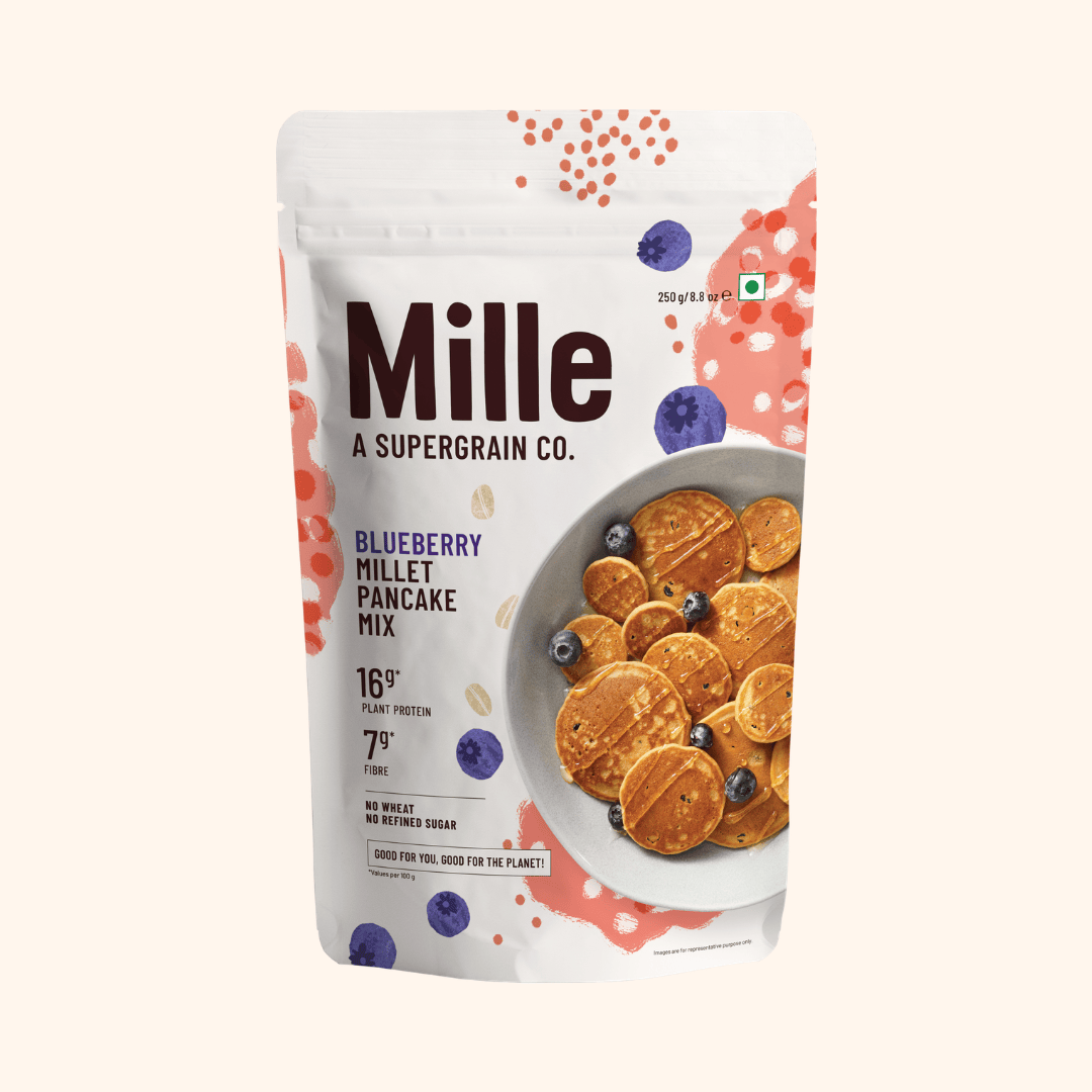High Protein Pancake mix | Blueberry | No maida, 16g Protein