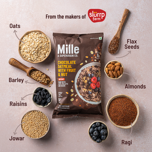 High-Protein Chocolate Oatmeal with Fruits & Nuts |