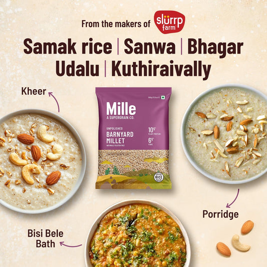 Barnyard Rice Shop Our Entire Range Of Millet Products - Millé – Mille Supergrain