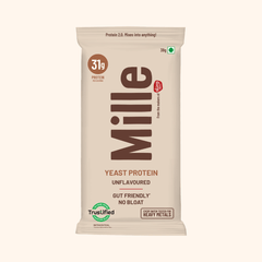 Mille Protein | 31g/Scoop | Unflavoured | Fermented Yeast Protein | No Bloat I Vegan  | 38g Trial Pack
